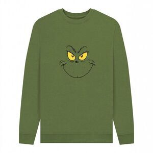The Grinch Unisex Adult Smile Sweatshirt / Khaki